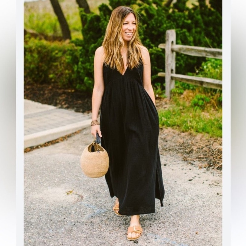 Voloshin x The Mom Edit Black Sleeveless Maxi Dress